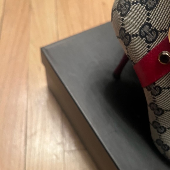 Gucci Rare D Ring Monogram Zipper Ankle Pointed Toe Booties - Picture 7 of 7